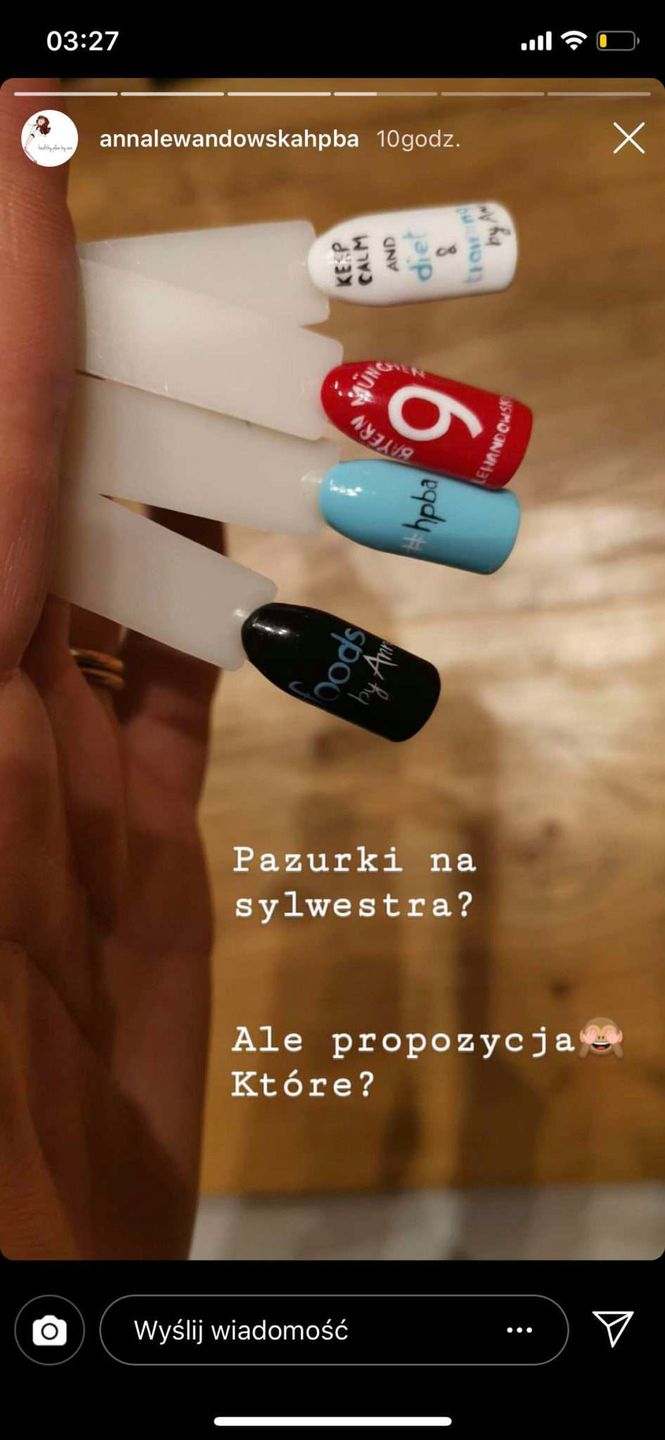 Anna Lewandowska pokazała manicure na Sylwestra 2018