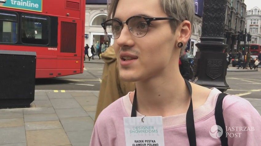 Radek Pestka na Fashion Week w Londynie (fot. YouTube.com/Radek Pestka)