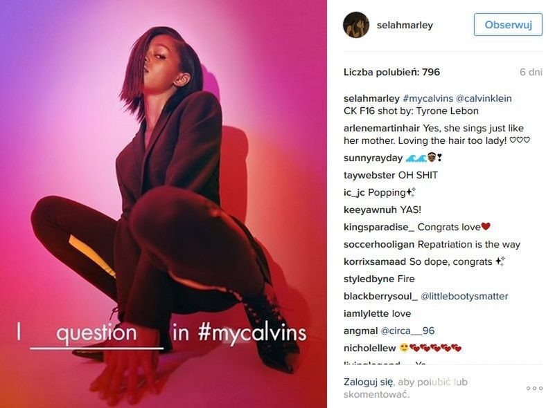Córka Lauryn Hill Selah Marley modelką w kampanii Calvin Klein