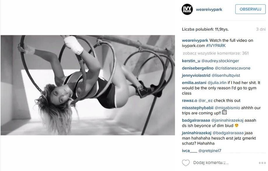 Kolekcja ubrań sportowych Beyonce Ivy Park (fot. Instagram)