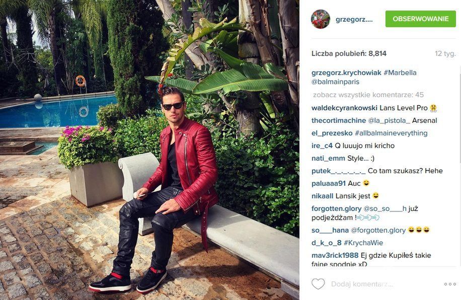 Grzegorz Krychowiak (fot. Instgram)