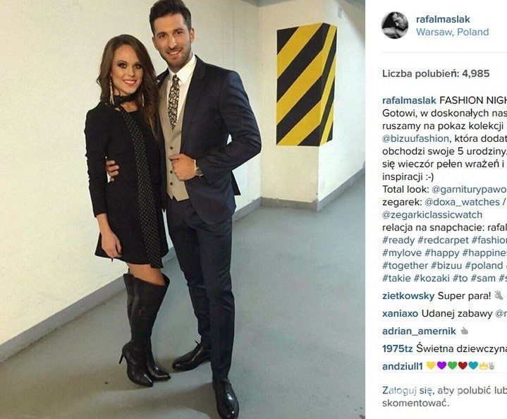 Elegancka wieczorowa stylizacja Rafała Maślaka (fot. Instagram)