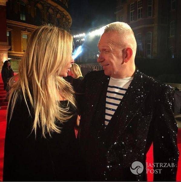 Joanna Przetakiewicz i Jean Paul Gaultier na imprezie British Fashion Awards w Londynie