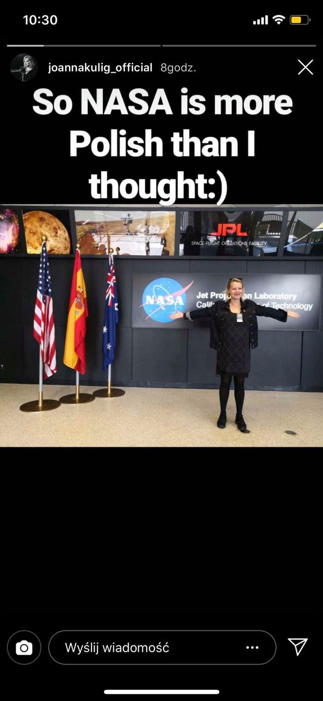 Joanna Kulig w siedzibie NASA