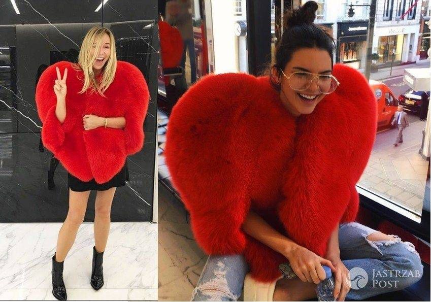 Joanna Przetakiewicz i Kendall Jenner w identycznych futrach