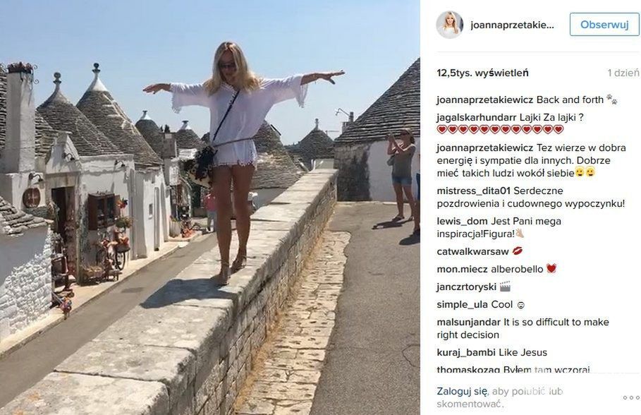 Joanna Przetakiewicz na wakacjach