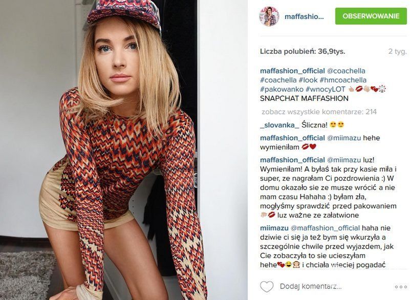 Maffashion (fot. Instagram)