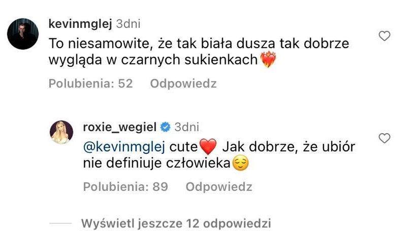 Roksana Węgiel odpowiada Kevinowi na komentarz