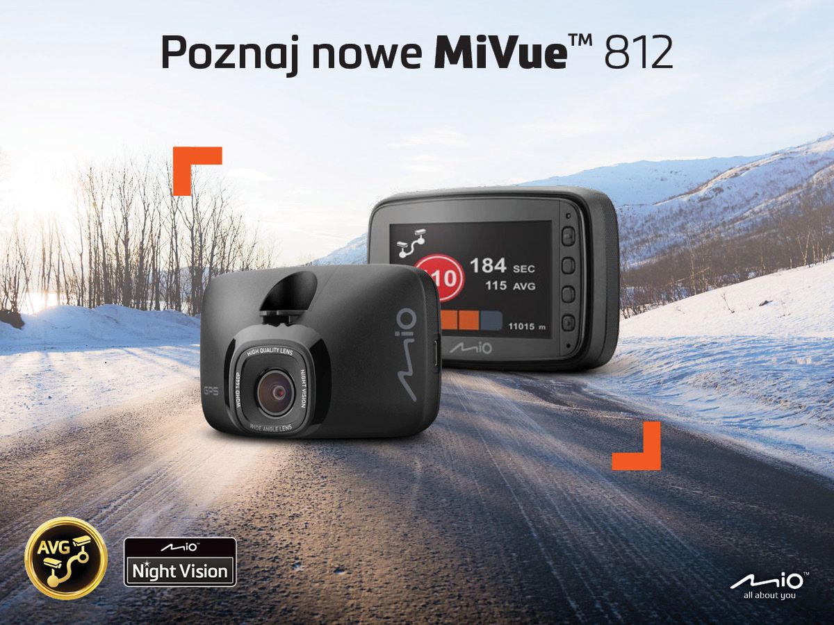 Mio MiVue 812 – nowy wymiar nagrań w 60 FPS