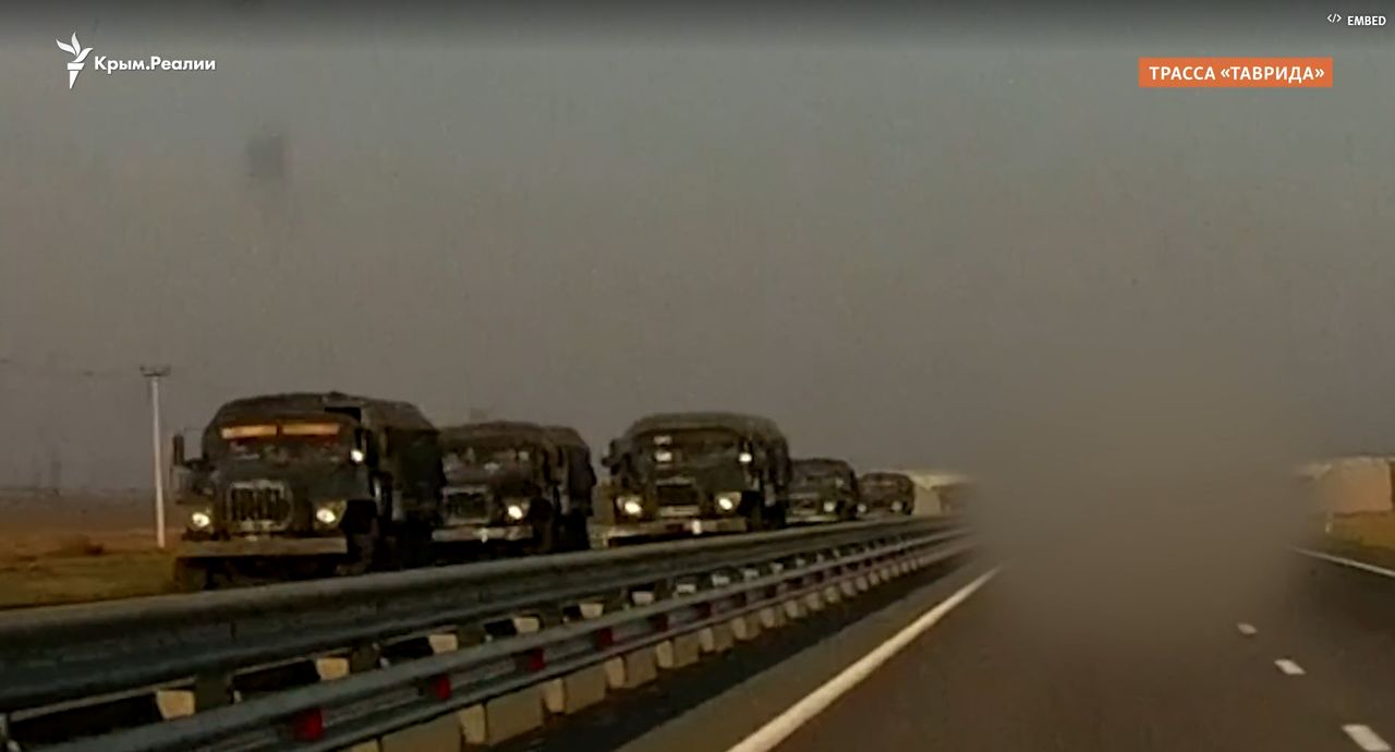 Kolumna zmierza na Krym. Jest nagranie świadka