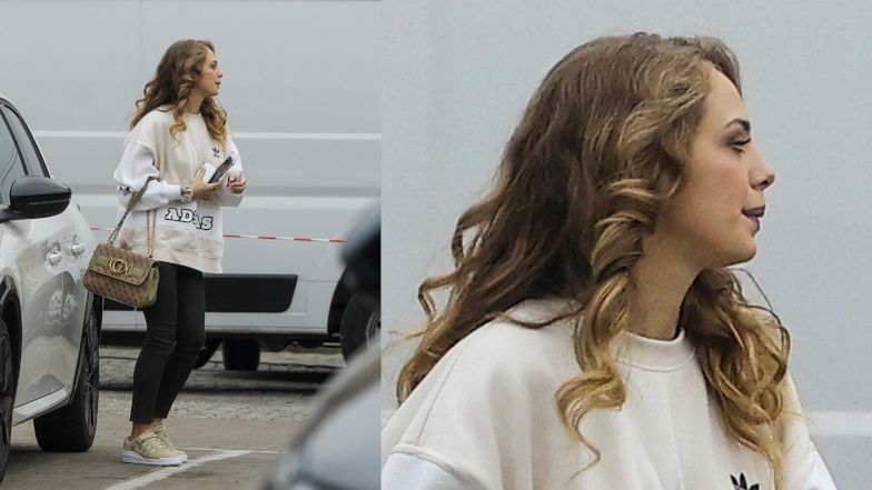 Wiktoria Gąsiewska na planie świątecznego filmu