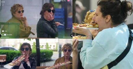 Zofia Zborowska w tiulowej sukni odtwarza jedzenie zapiekanek, żeby udowodnić, że media "manipulują jej wizerunkiem"... Głębokie?