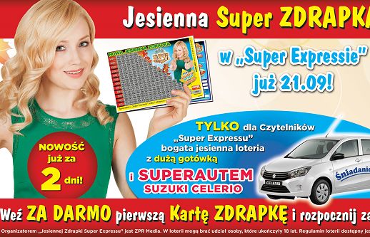 „Jesienna Zdrapka Super Expressu” z samochodem do wygrania