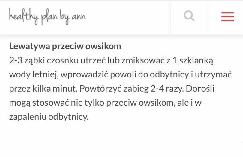 Anna Lewandowska poleca lewatywę z czosnku
