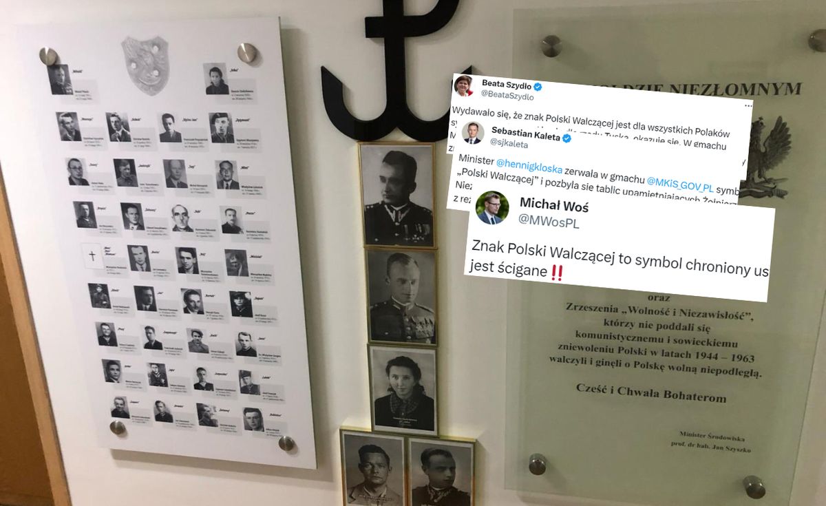 Symbol Polski Walczącej zniknął ze ściany ministerstwa, posłowie PiS oburzeni