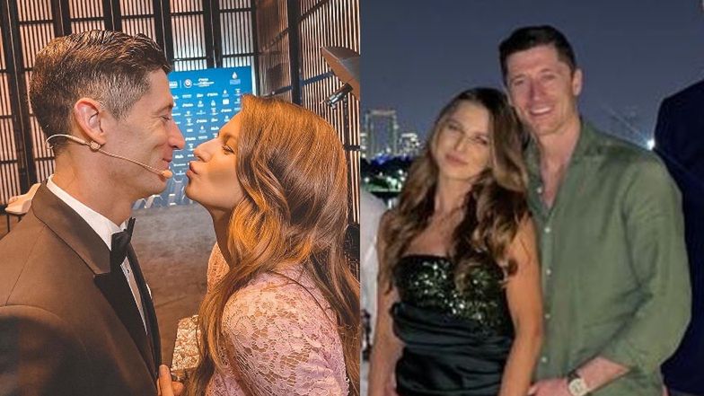 Anna Lewandowska i Robert Lewandowski na sylwestrze w Dubaju