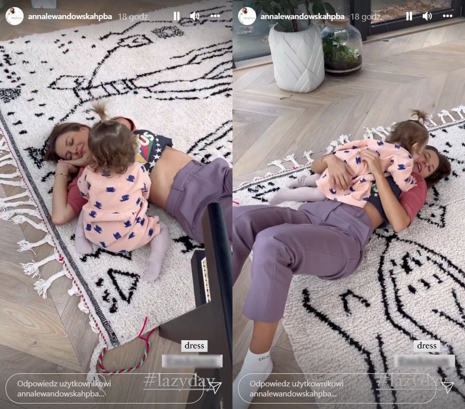 Anna Lewandowska w domowym zaciszu 
