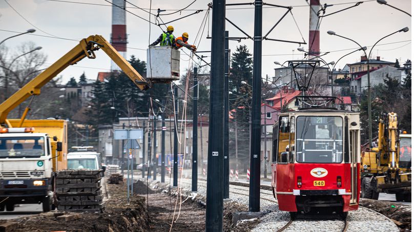 Śląskie. Od czwartku do niedzieli wstrzymany zostanie ruch tramwajów z powodu prac modernizacyjnych torowiska w Będzinie.
