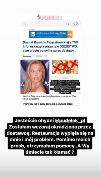 Karolina Pajączkowska skomentowała sprawę po kilku godzinach