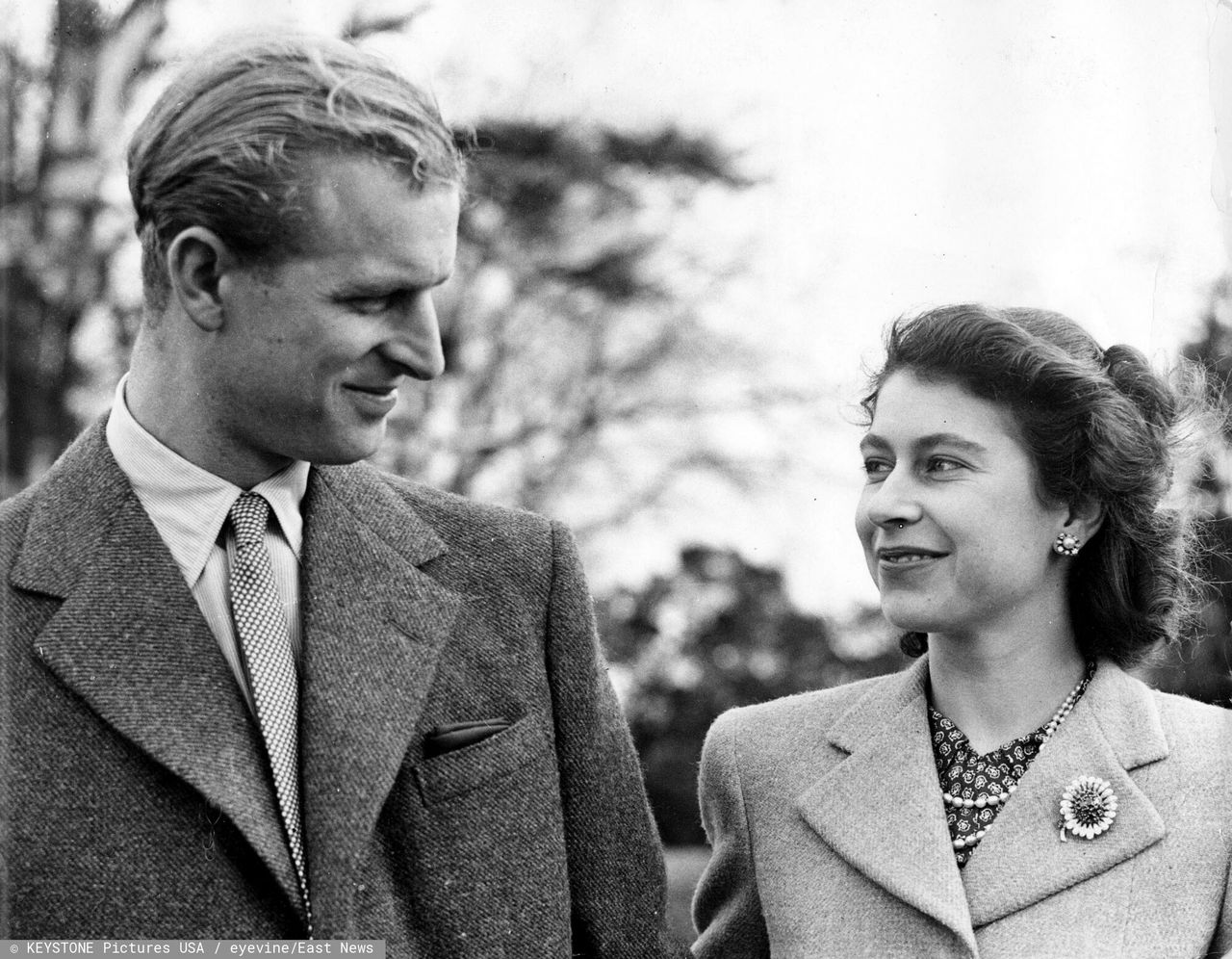 Królowa Elżbieta II i książę Filip podczas podróży poślubnej 