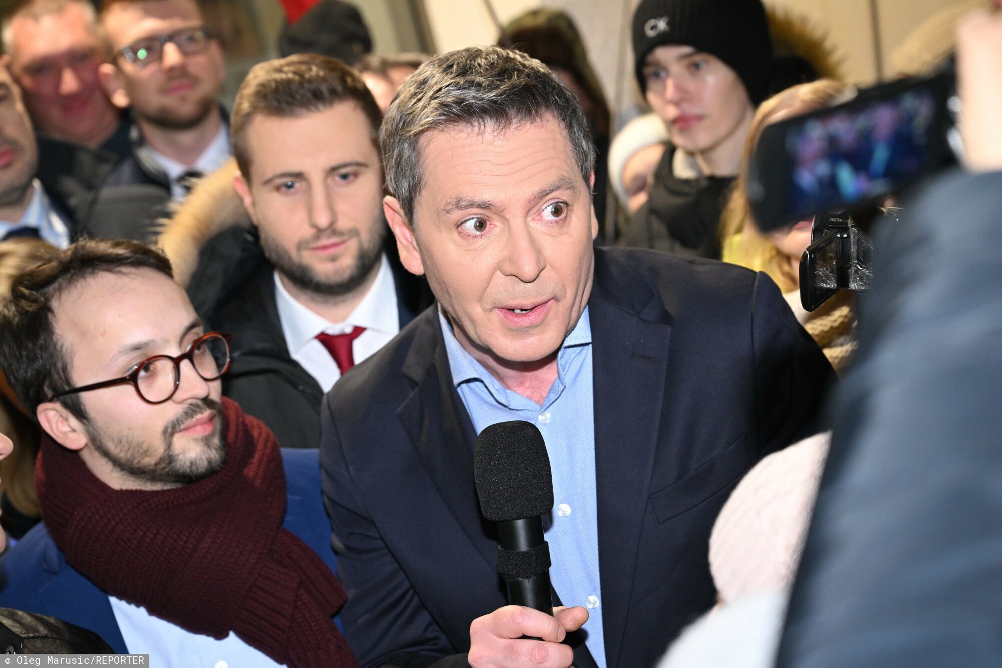 Dziennikarze TVP na proteście