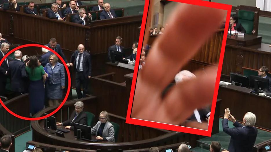 Posłanka Klaudia Jachira nagrywała Jarosława Kaczyńskiego. Marek Suski wyrwał jej telefon.