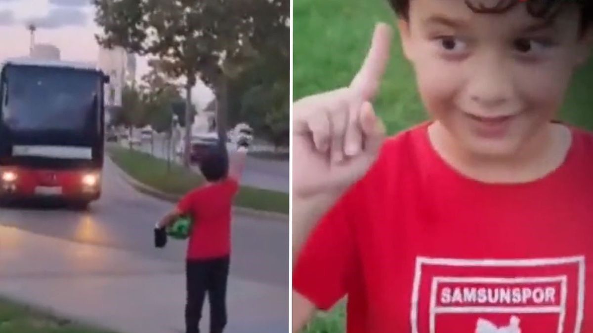 Na zdjęciu: młody fan Samsunsporu