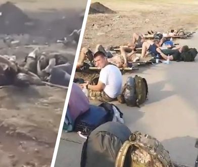 Ranni Rosjanie porzuceni na pasie startowym. Leżą tam od rana [RELACJA NA ŻYWO]