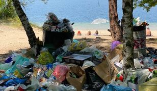 Bieruń. Kąpiel w wodzie…ale też i w śmieciach