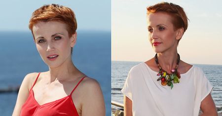 Zielińska pozuje nad morzem