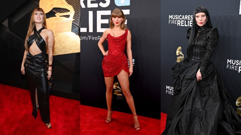 Tłum gwiazd na Grammy 2025: Miley Cyrus w skórze, Taylor Swift w mini, mroczna Lady Gaga