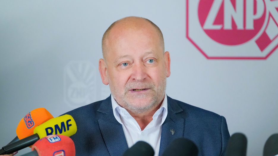 S�awomir Wittkowicz
Mateusz Marek
kierownictwo zwi�zku, konferencja, konferencja prasowa, ZNP, zwi�zek zawodowy, zwi�zkowcy, zwi�zkowiec