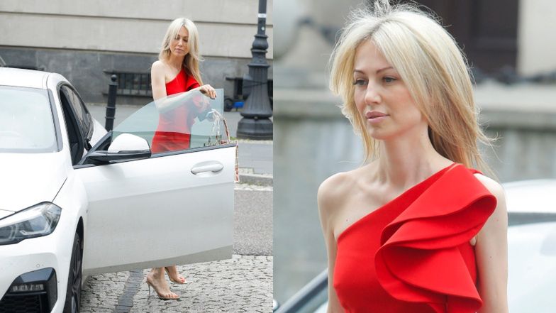 Magdalena Ogórek biegnie po kawę na wynos