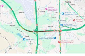 Siedem kolizji na S2. Osiem kilometrów korka