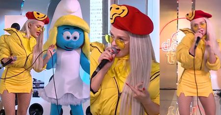 Umięśnione uda Margaret i Smerfetka na scenie TVN-u
