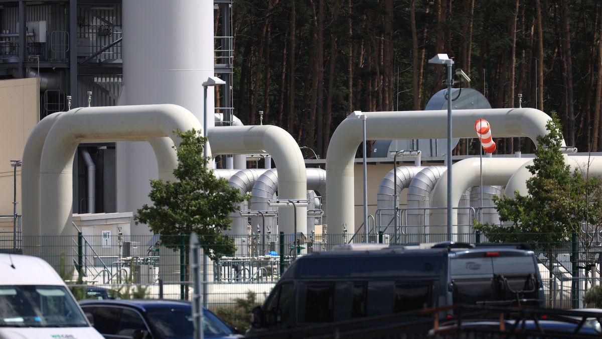 The gas receiving compressor station of the Nord Stream 1 natural gas pipeline in Lubmin, Germany, on Monday, July 11, 2022. Russian natural gas shipments to Europe via the Nord Stream pipeline to Germany are due to stop on Monday because of planned annual maintenance. Photographer: Krisztian Bocsi/Bloomberg via Getty Images