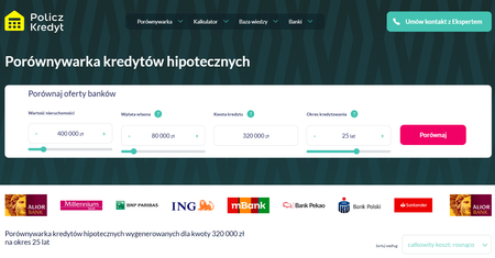 Porównywarka kredytów hipotecznych? Masz ją na wyciągnięcie ręki