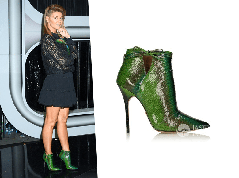 Edyta Górniak - KAZAR Zielone botki damskie - 519 zł