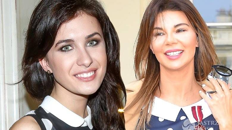 Ewa Mielnicka jak Edyta Górniak w sukience w białe grochy