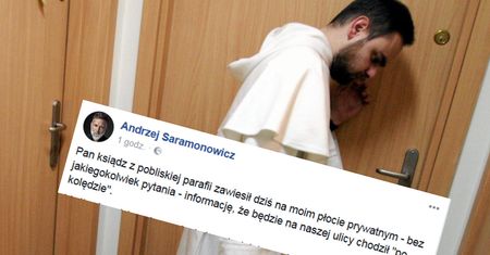 Ksiądz chciał przyjść "po kolędzie" do Saramonowicza. Dostał odpowiedź