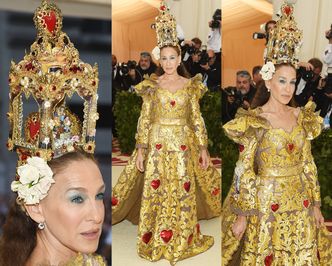 Sarah Jessica Parker z szopką betlejemską na głowie