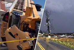 Tornado uniosło autobus. Przerażające sceny z USA