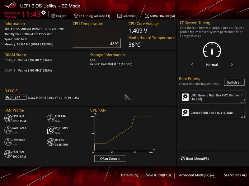 ASUS ROG Crosshair VIII Impact - UEFI BIOS 1