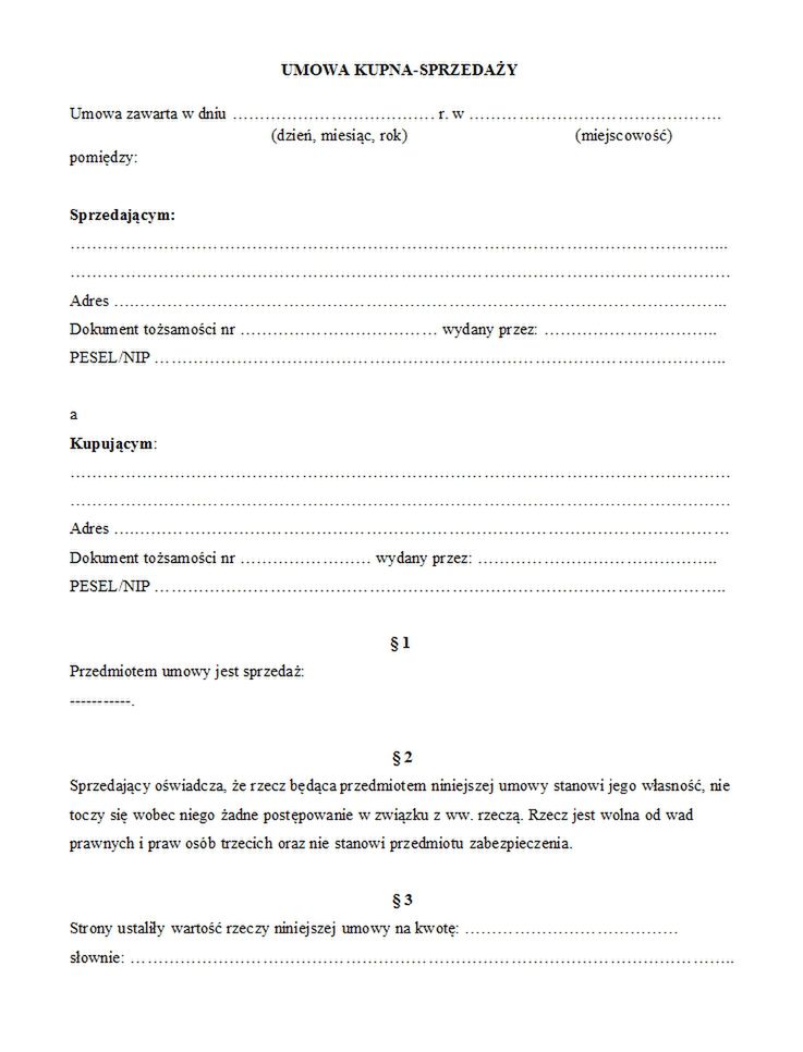 umowa kupna-sprzedaży - wzór (1) 