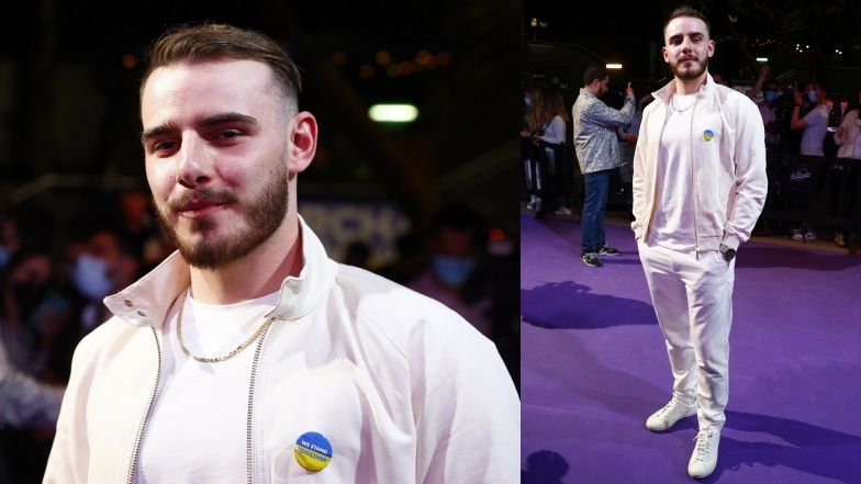 Krystian Ochman na ściance w Madrycie