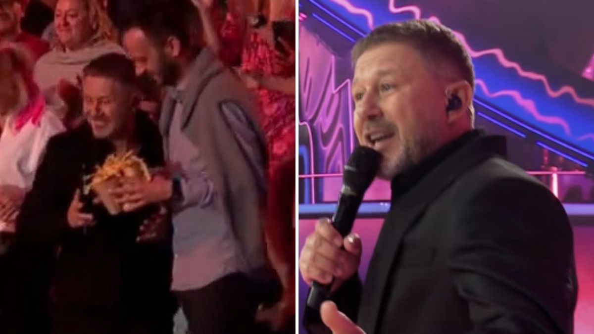 Andrzej Piaseczny częstował się frytkami podczas koncertu 