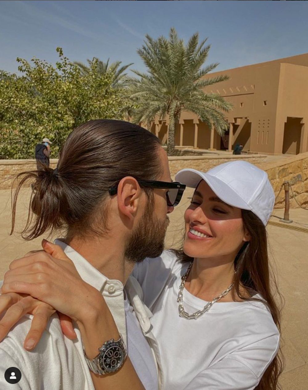 Grzegorz Krychowiak i Celia Jaunat
