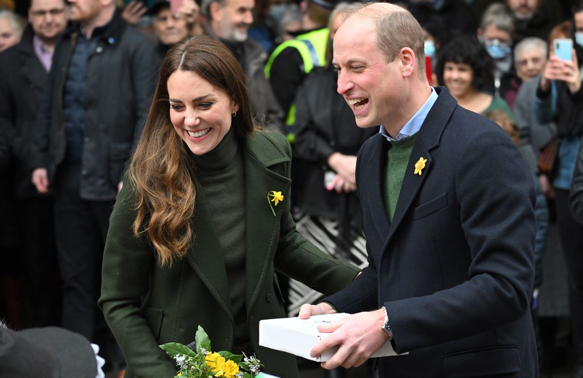 Kate i William w miejscowości Abergavenny 