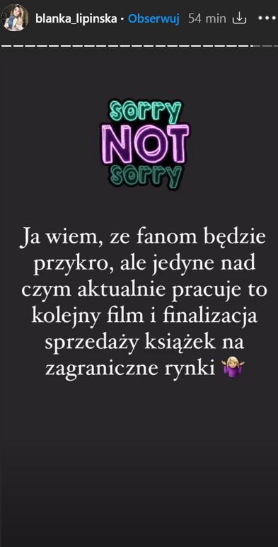 Blanka Lipińska dementuje informacje o nowej książce