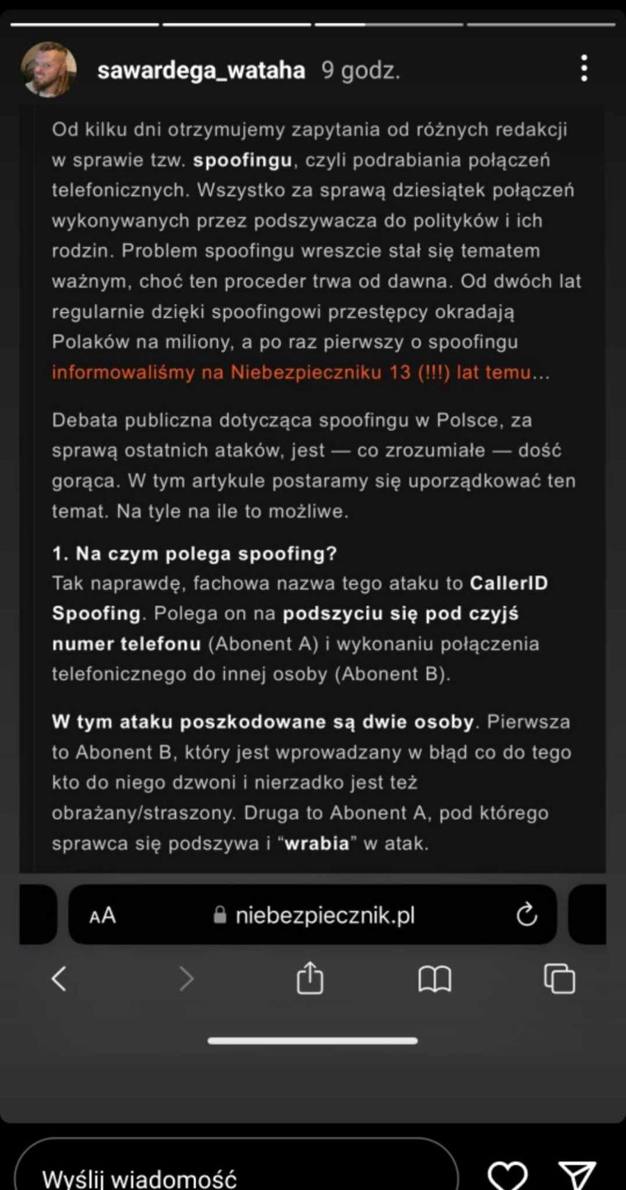 Członkowie GOATS padli ofiarą spoofingu